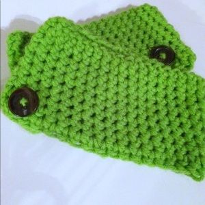 Green trendy crochet boot cuffs